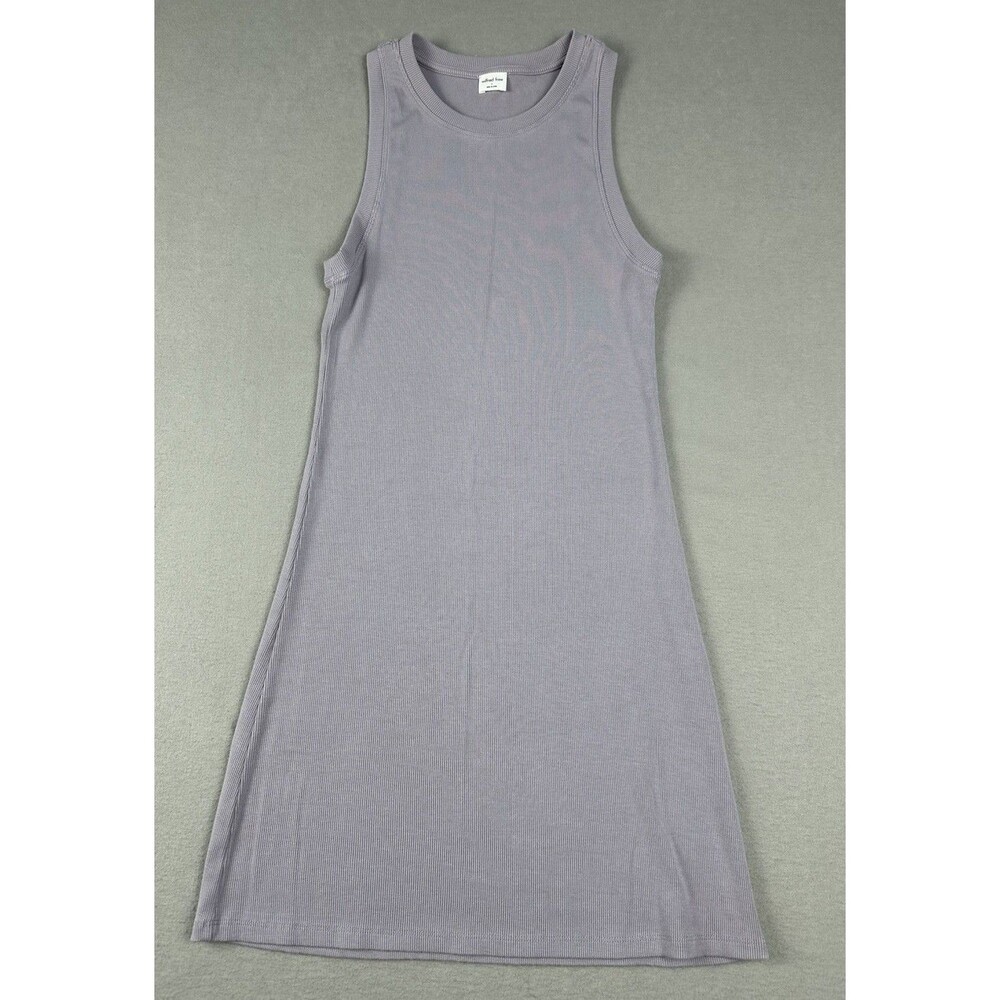 Aritzia Wilfred Free Ribbed Knit Stretch Midi Dress Lilac Sz S Basic Minimalist